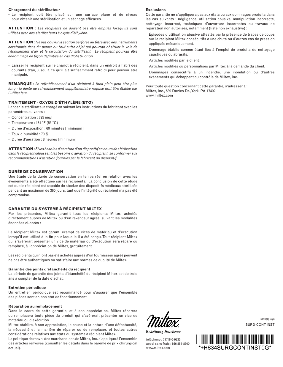 Integra LifeSciences Sterilization Containers, Integra Miltex User Manual | Page 16 / 36
