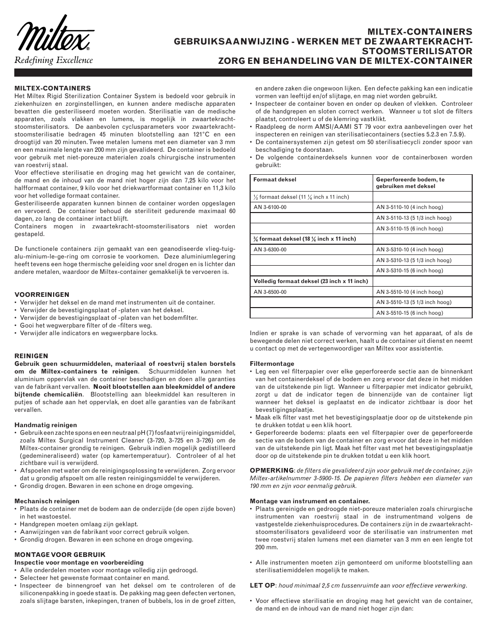 Integra LifeSciences Sterilization Containers, Integra Miltex User Manual | Page 31 / 36