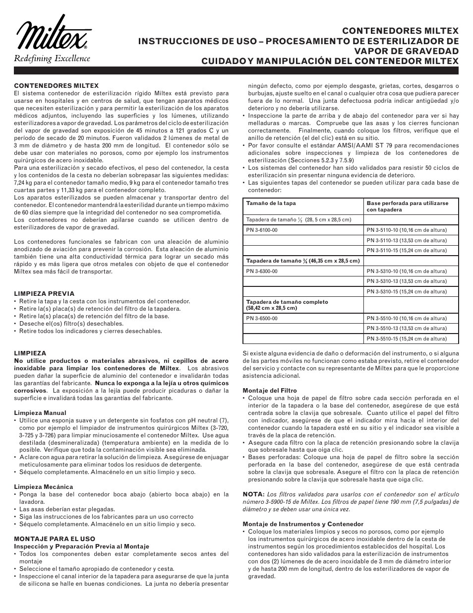 Integra LifeSciences Sterilization Containers, Integra Miltex User Manual | Page 7 / 36