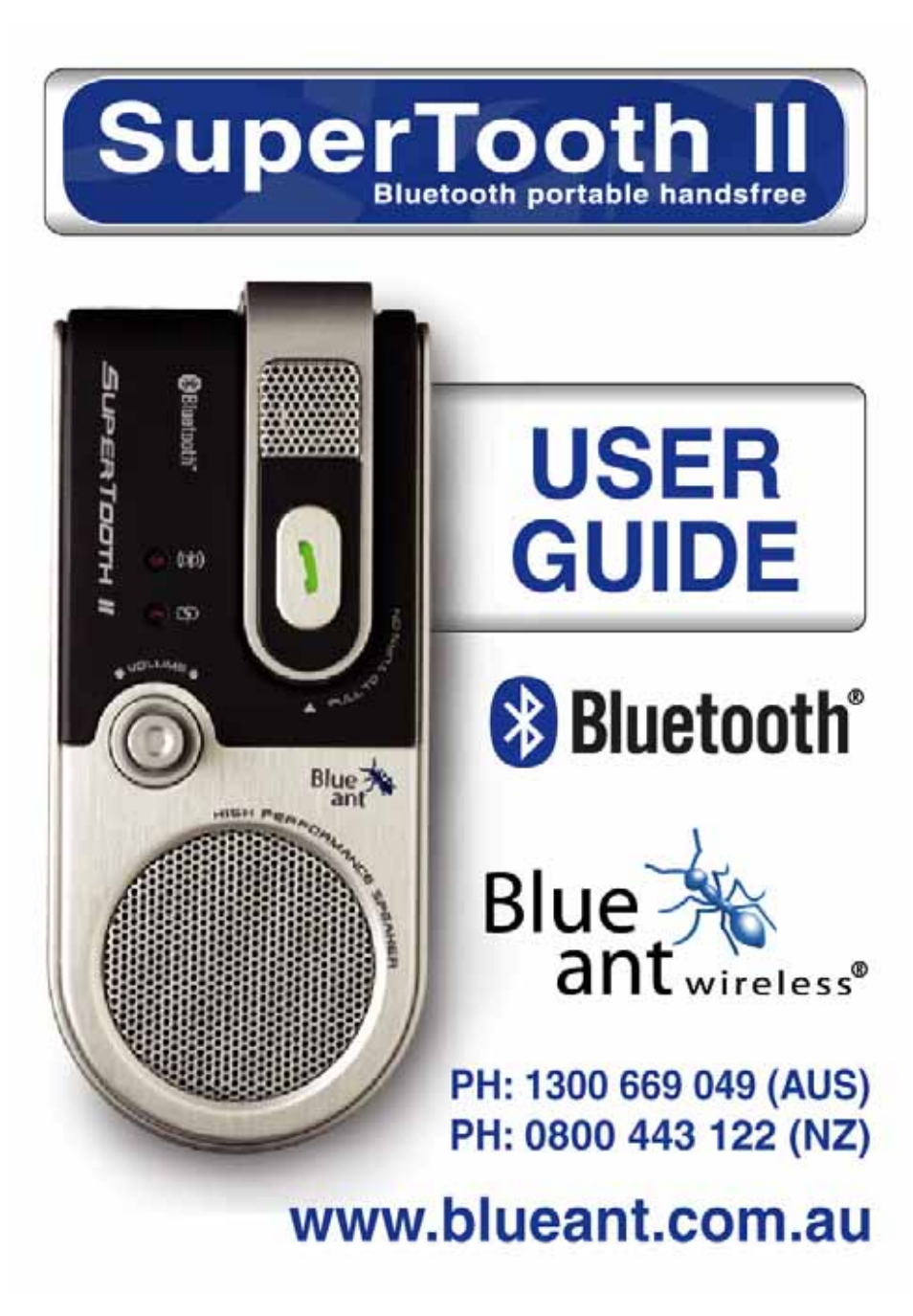 BlueAnt Bluetooth SUPERTOOTH II User Manual | 70 pages