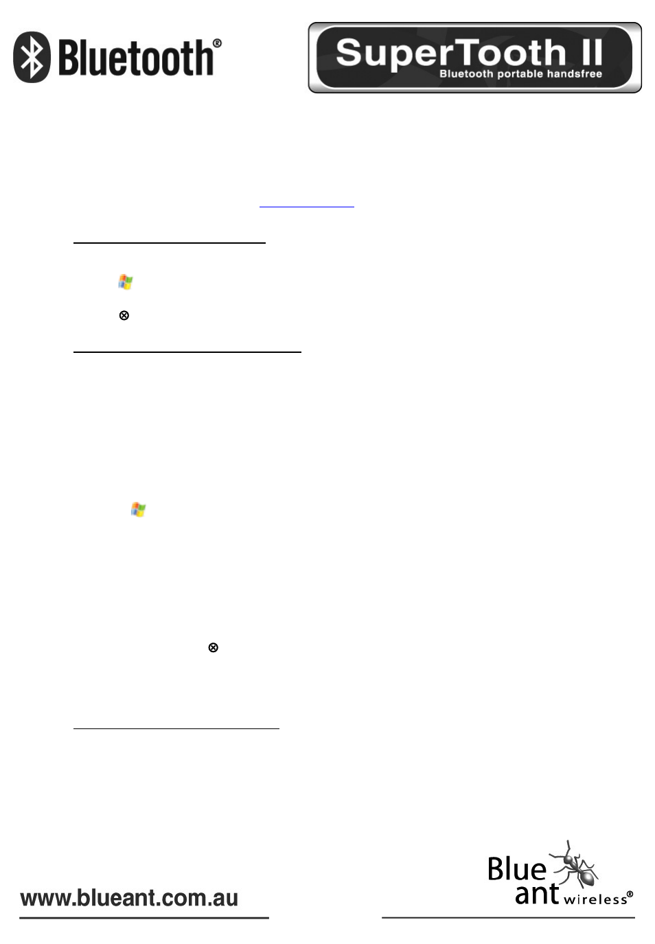 O2 xda11 / xda mini | BlueAnt Bluetooth SUPERTOOTH II User Manual | Page 47 / 70