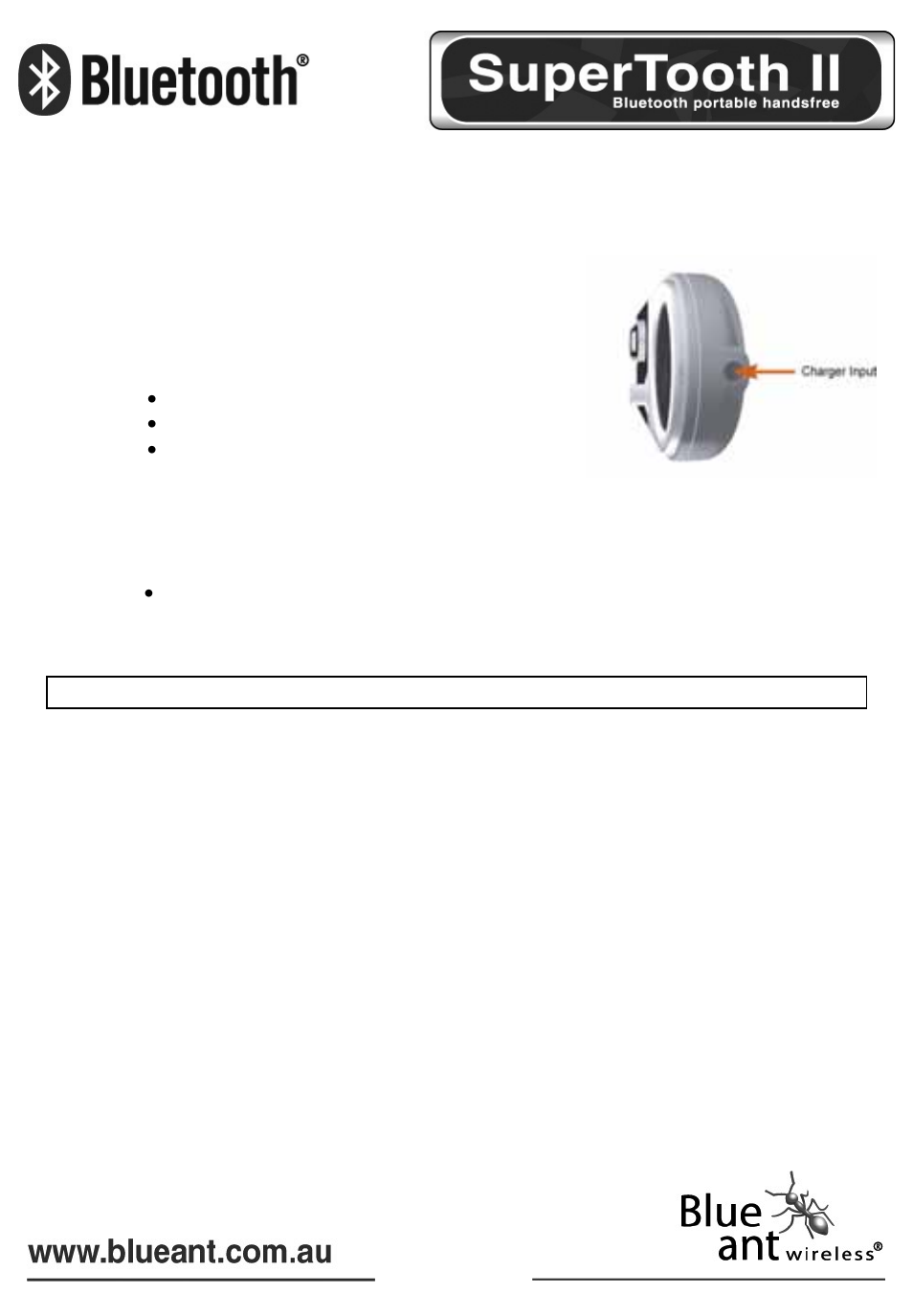 Charging the supertooth ii, Turning on/off the supertooth ii, Additional accessories | BlueAnt Bluetooth SUPERTOOTH II User Manual | Page 5 / 70