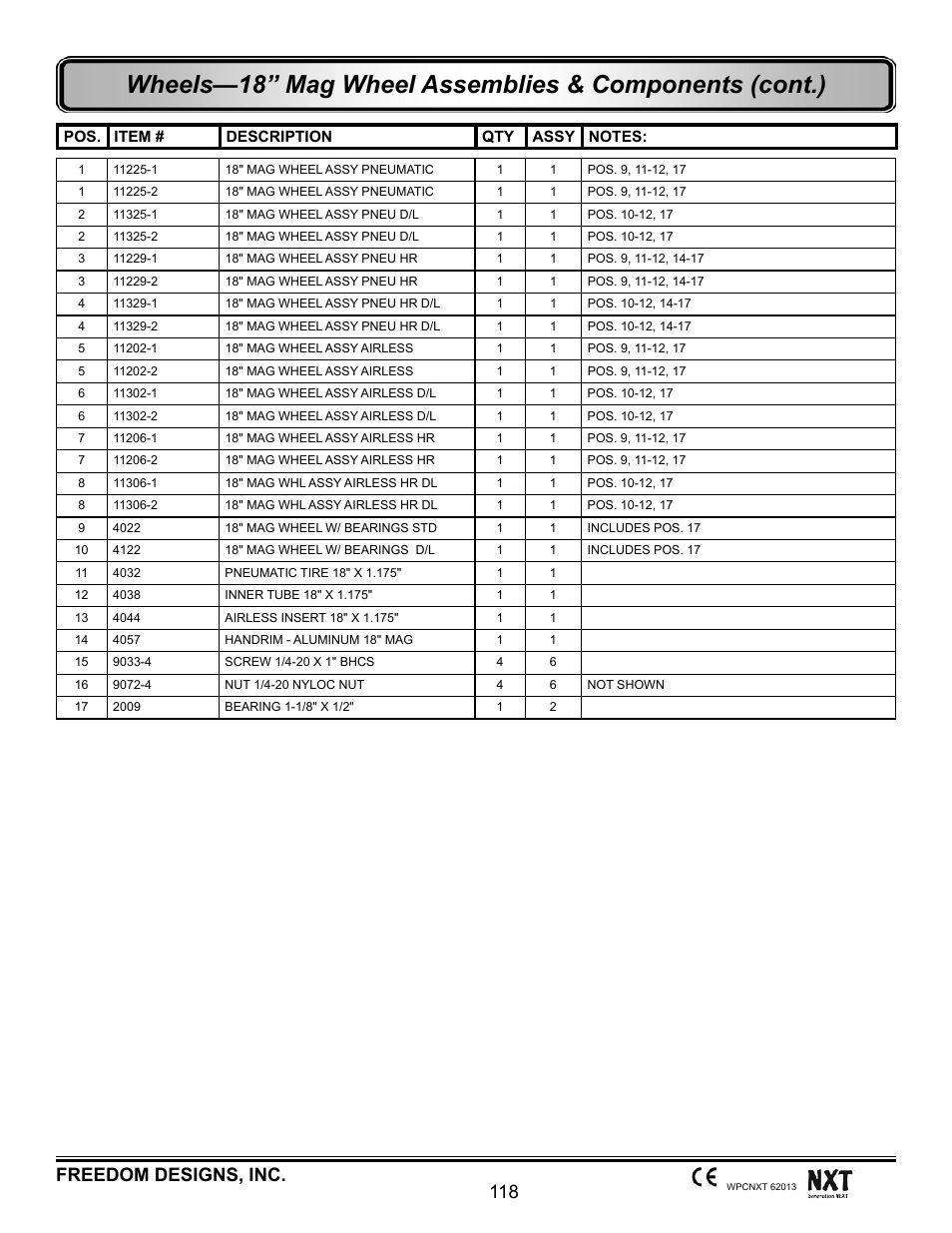 118 freedom designs, inc | Freedom Designs Freedom NXT User Manual | Page 127 / 182