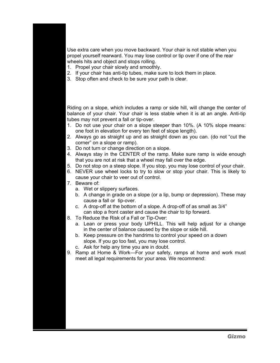 Freedom Designs Gizmo Tilt in Space User Manual | Page 11 / 44