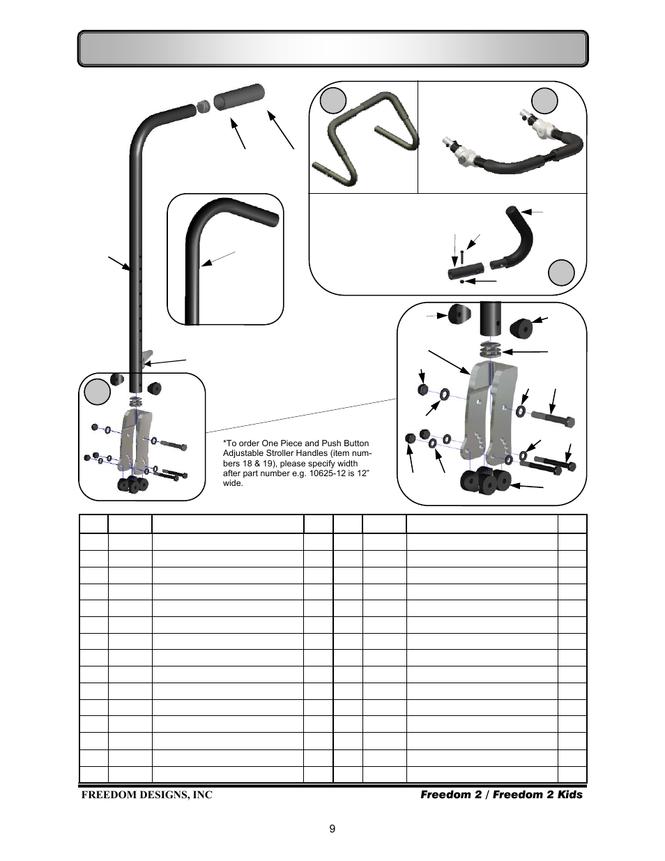 Back canes & stroller handles— folding | Freedom Designs Freedom 2 User Manual | Page 11 / 40