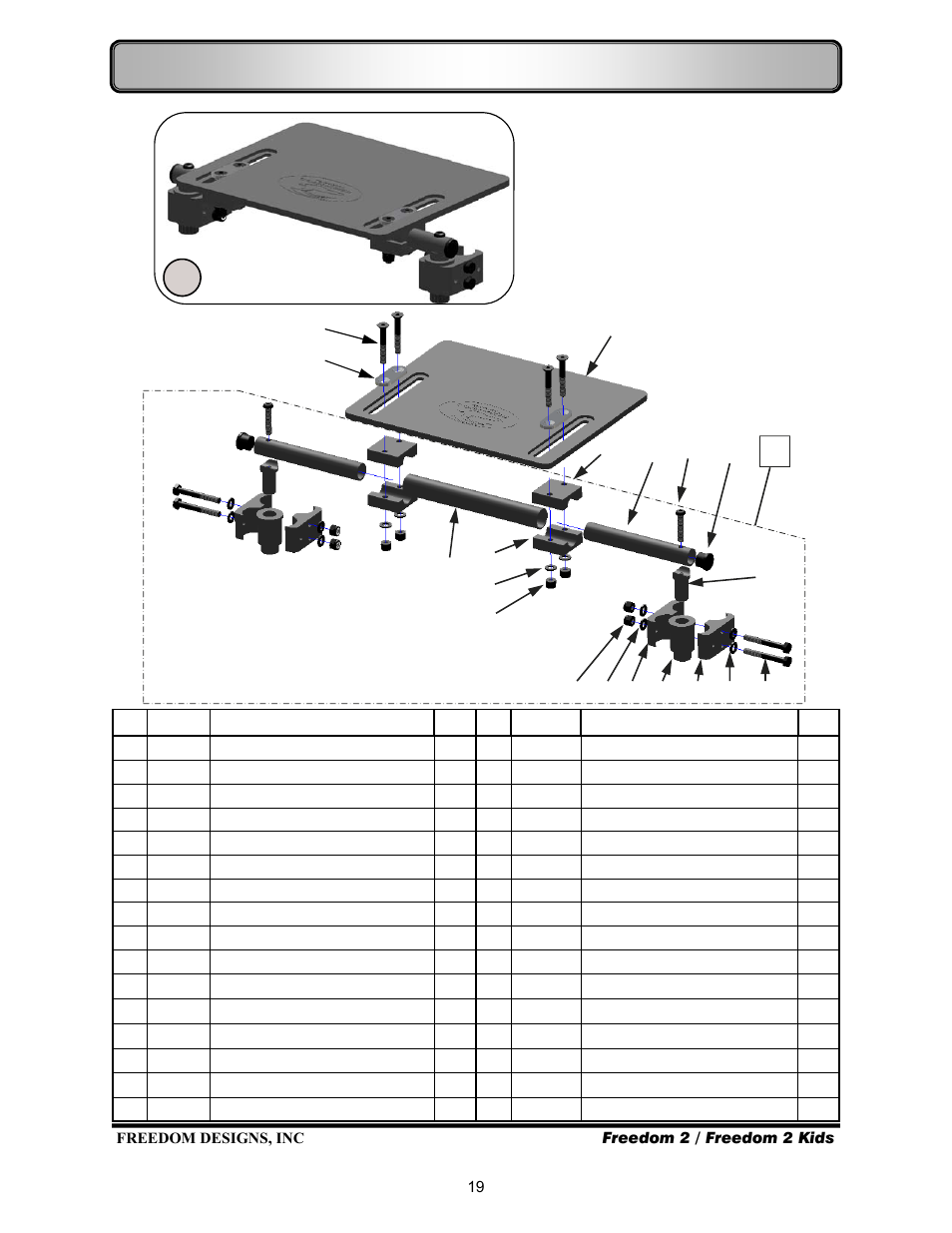 Footrests—removable footboard | Freedom Designs Freedom 2 User Manual | Page 21 / 40