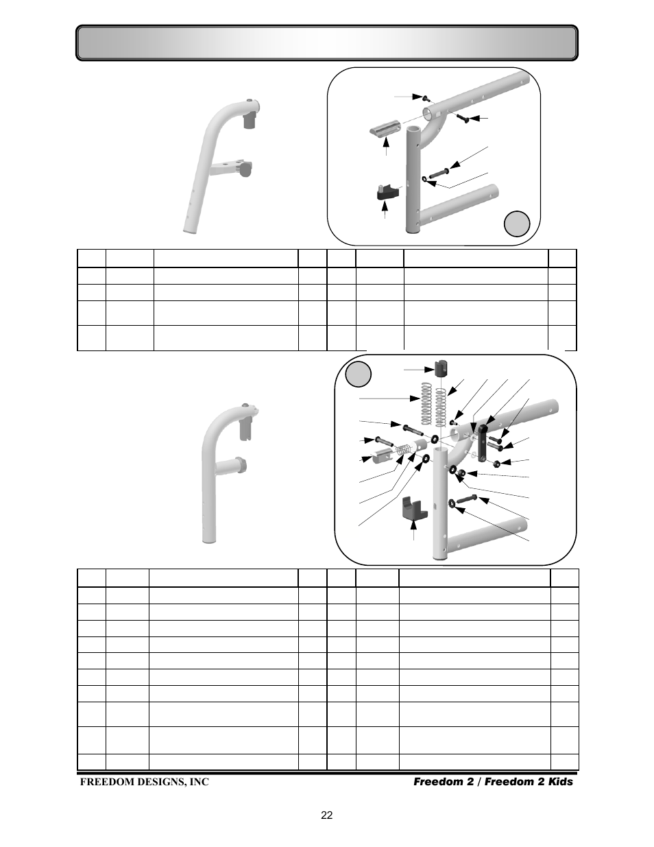 Hangers — complete hanger retro & components, Latch style, Pop up style | Freedom Designs Freedom 2 User Manual | Page 24 / 40