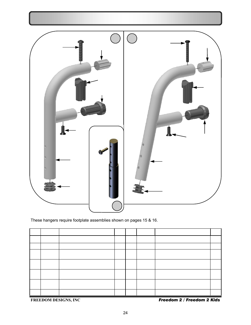 Hangers—pop up | Freedom Designs Freedom 2 User Manual | Page 26 / 40