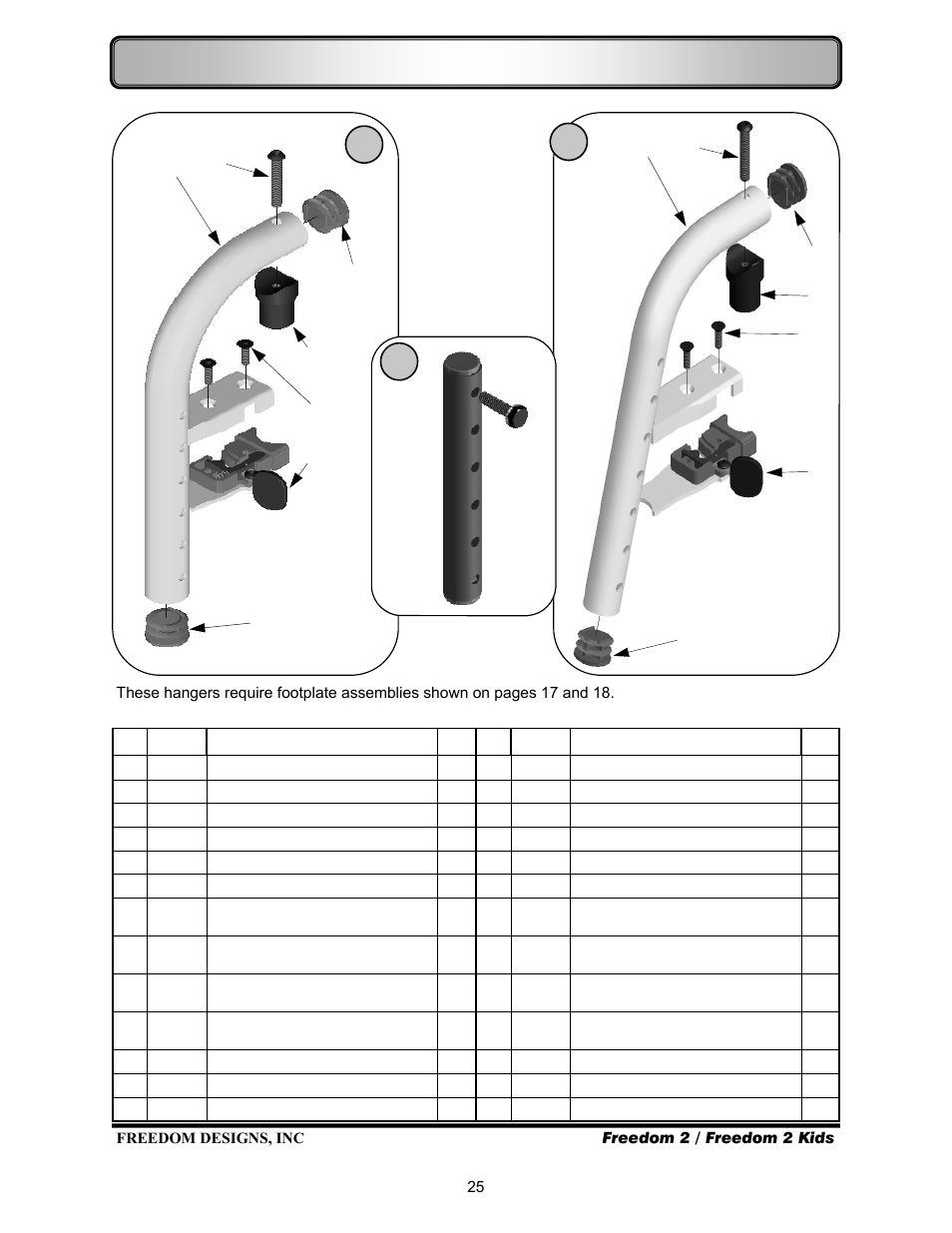 Hangers—latch style (discontinued) | Freedom Designs Freedom 2 User Manual | Page 27 / 40