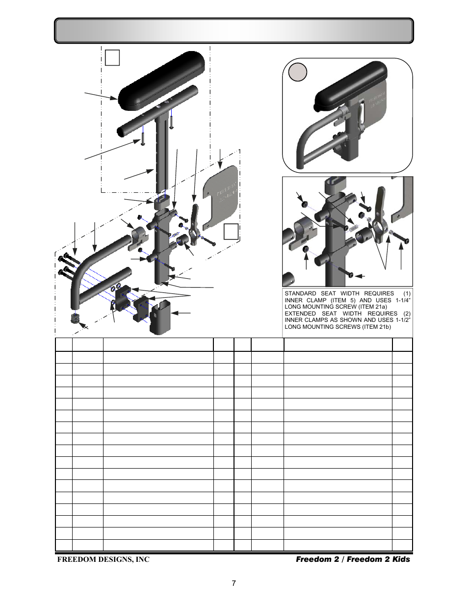 Armrest—adjustable height, pediatric | Freedom Designs Freedom 2 User Manual | Page 9 / 40