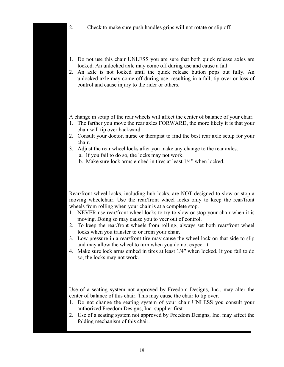 Freedom Designs Freedom 2 User Manual | Page 18 / 46