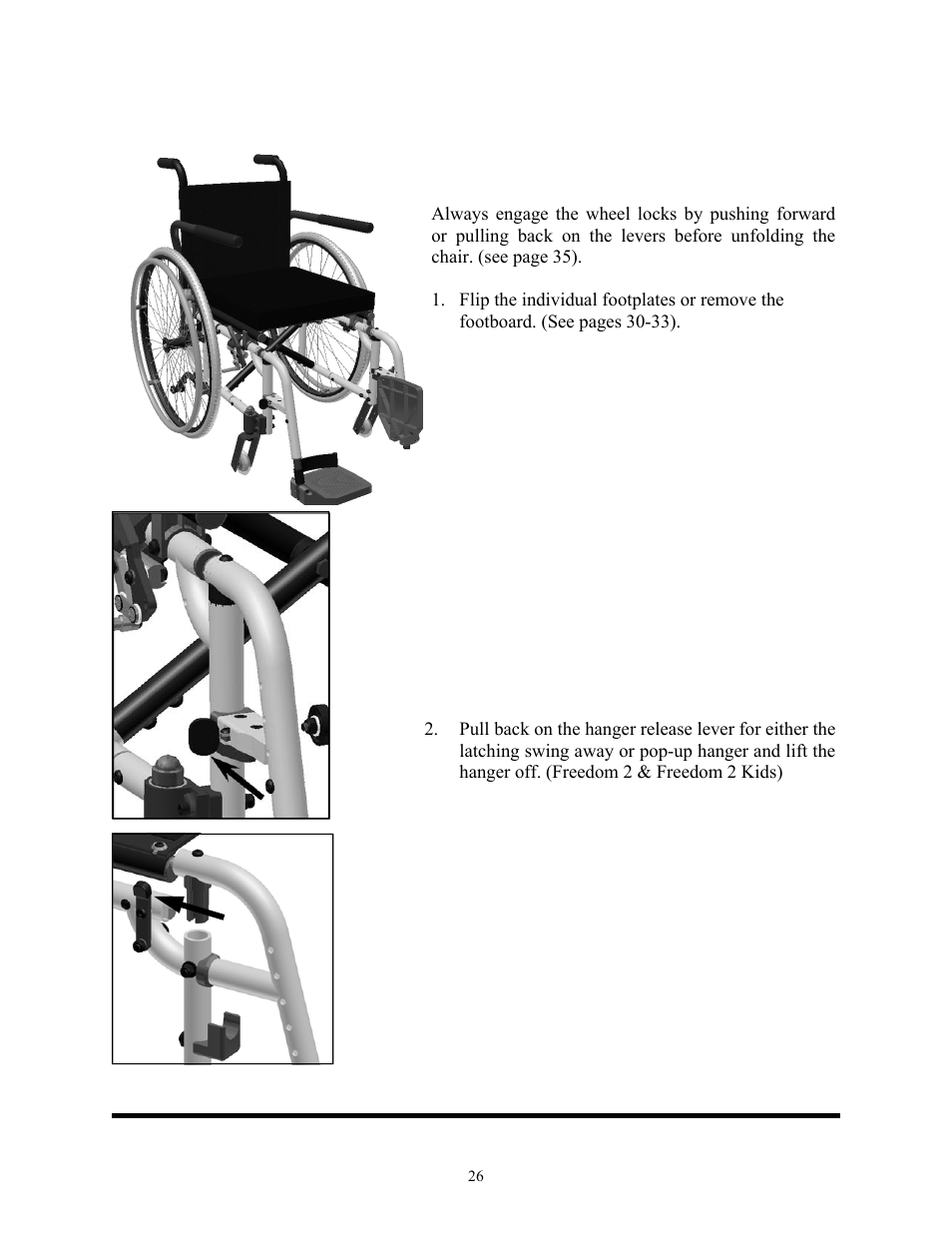 Folding the freedom 2/ freedom 2 kids | Freedom Designs Freedom 2 User Manual | Page 26 / 46