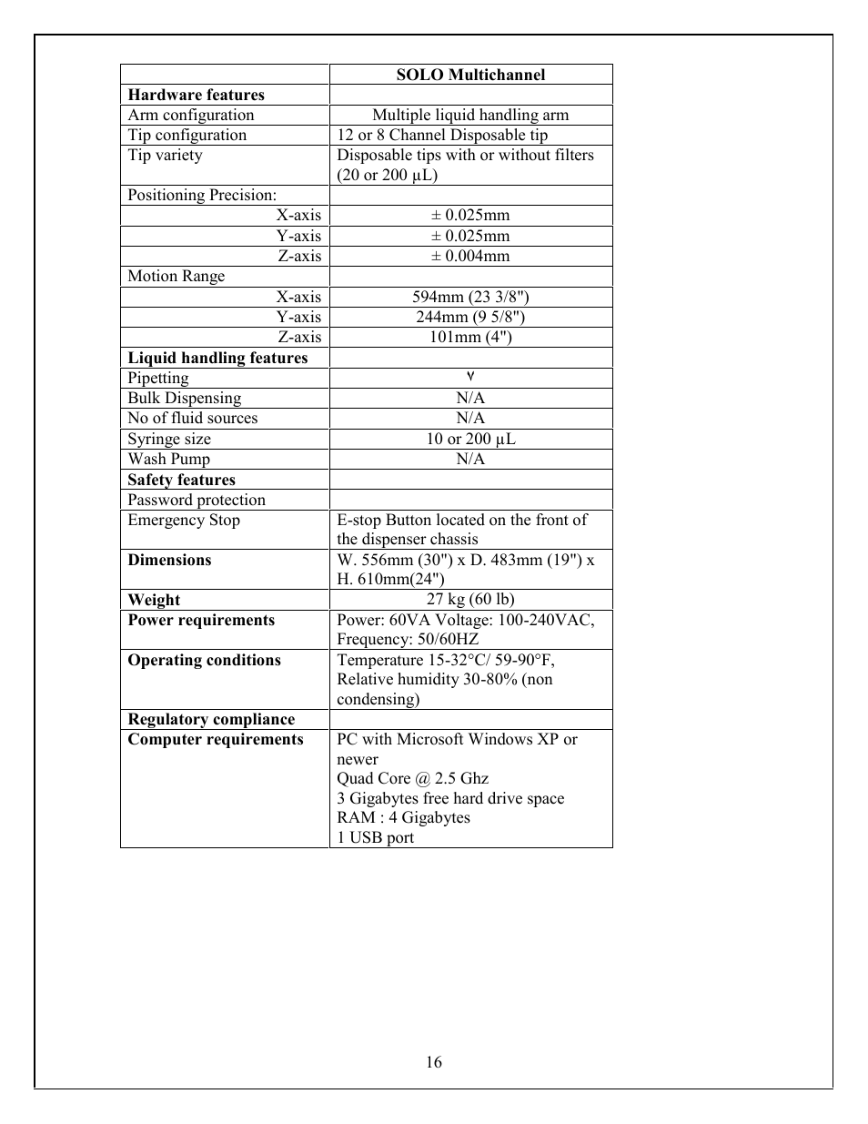 Hudson Robotics SOLO User Manual | Page 16 / 54