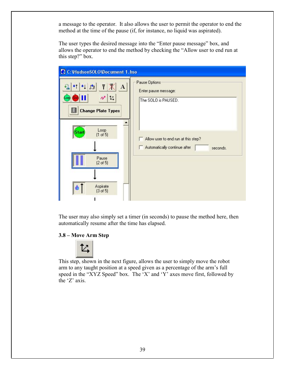 Hudson Robotics SOLO User Manual | Page 39 / 54