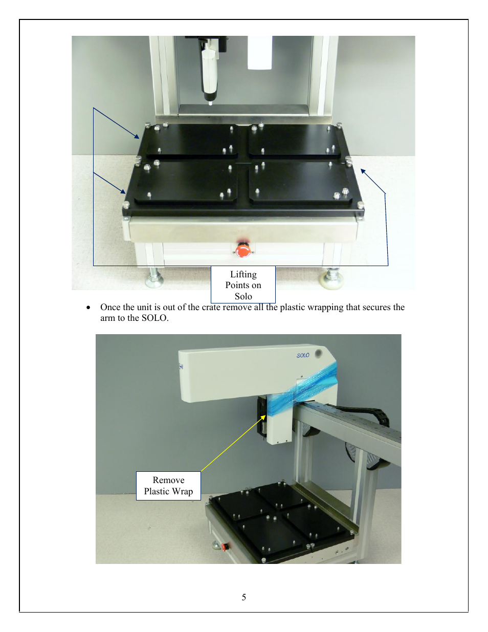 Hudson Robotics SOLO User Manual | Page 5 / 54