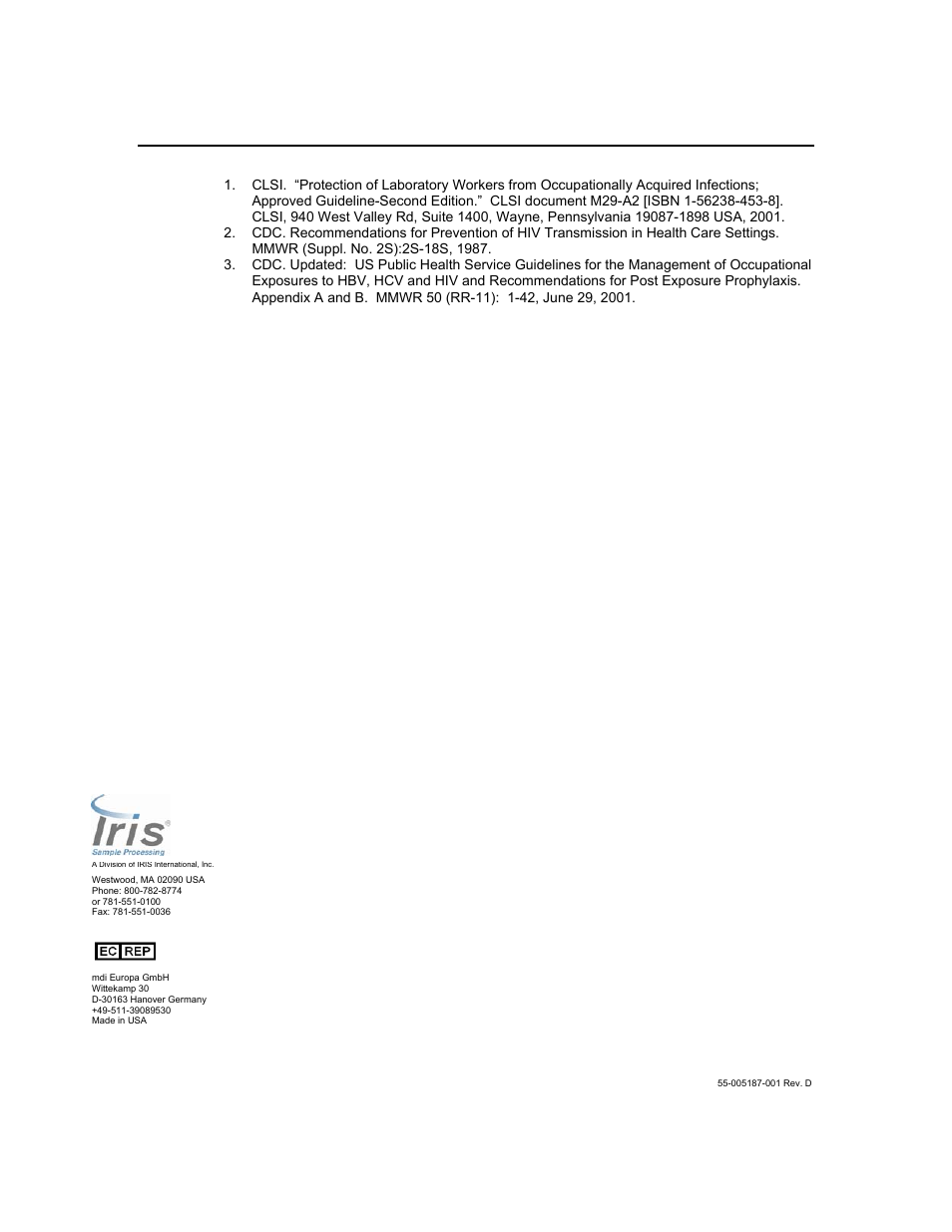 Iris Sample Processing StatSpin® Express 3 Primary Tube Centrifuge User Manual | Page 16 / 17