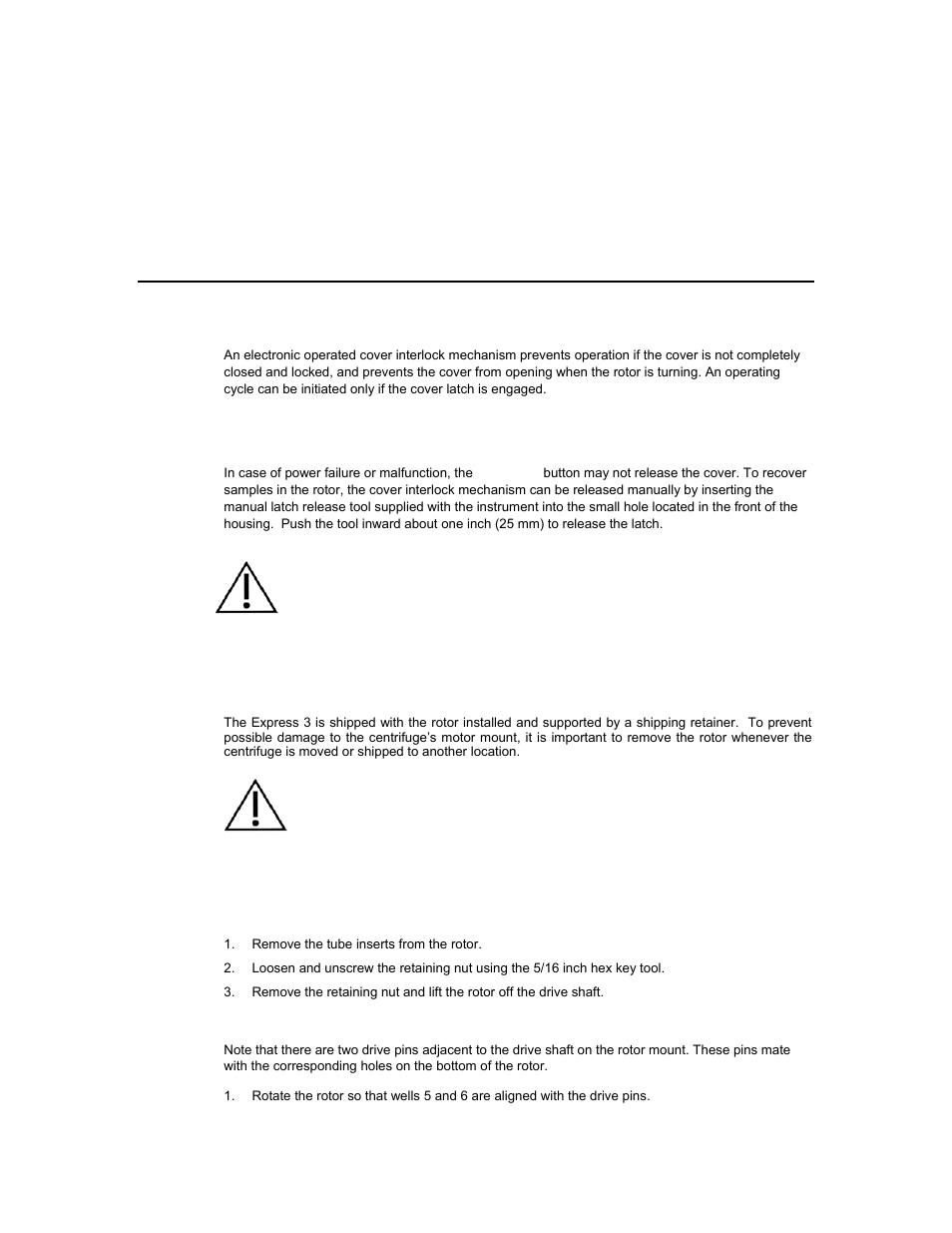 Operating instructions | Iris Sample Processing StatSpin® Express 3 Primary Tube Centrifuge User Manual | Page 9 / 17