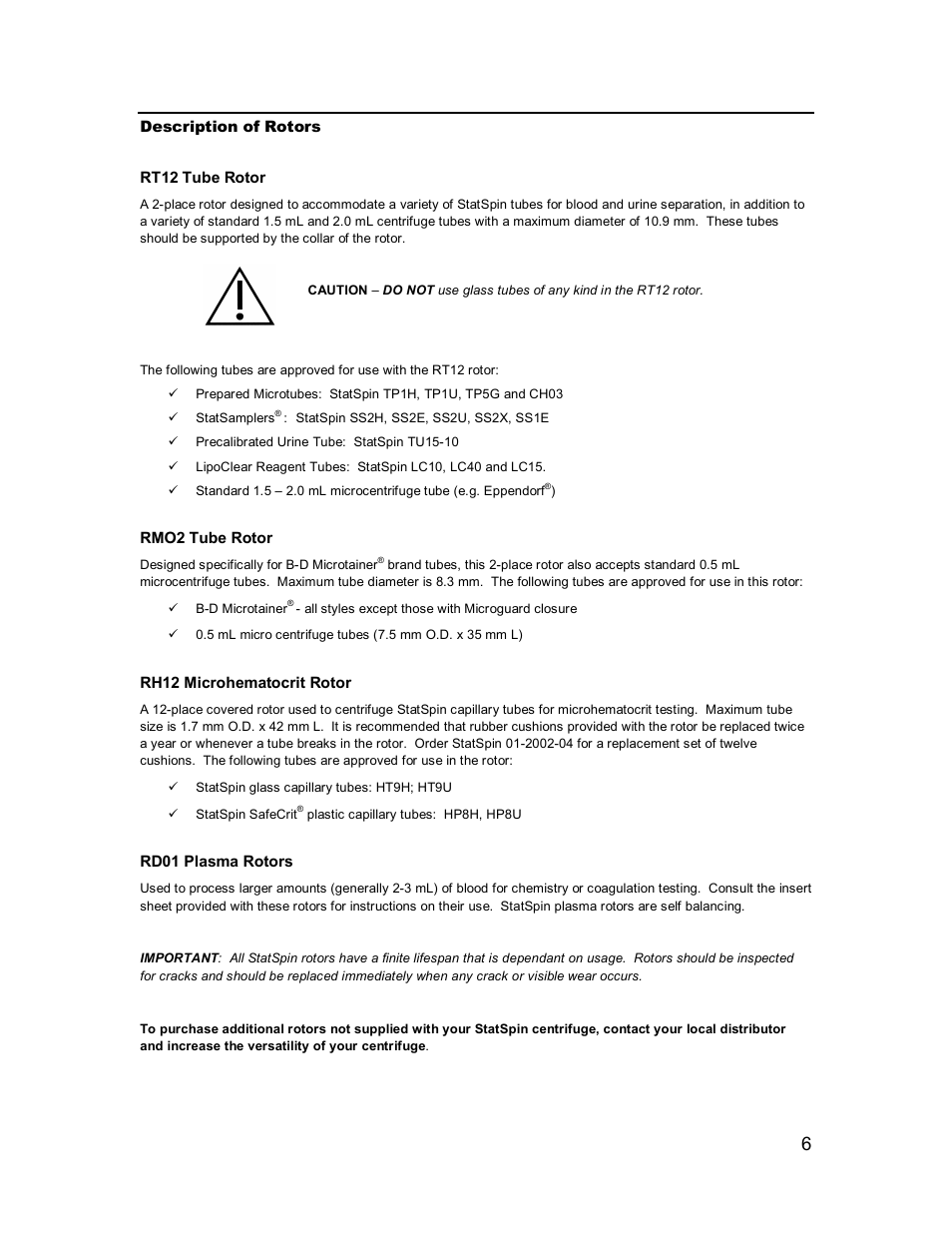 Iris Sample Processing Statspin® MP Multipurpose Centrifuge User Manual | Page 10 / 19