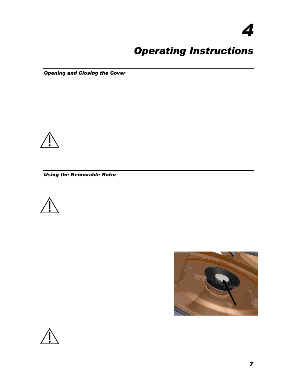 Section, Operating instructions | Iris Sample Processing StatSpin® CytoFuge 12 Versatile Cytocentrifuge System User Manual | Page 12 / 21