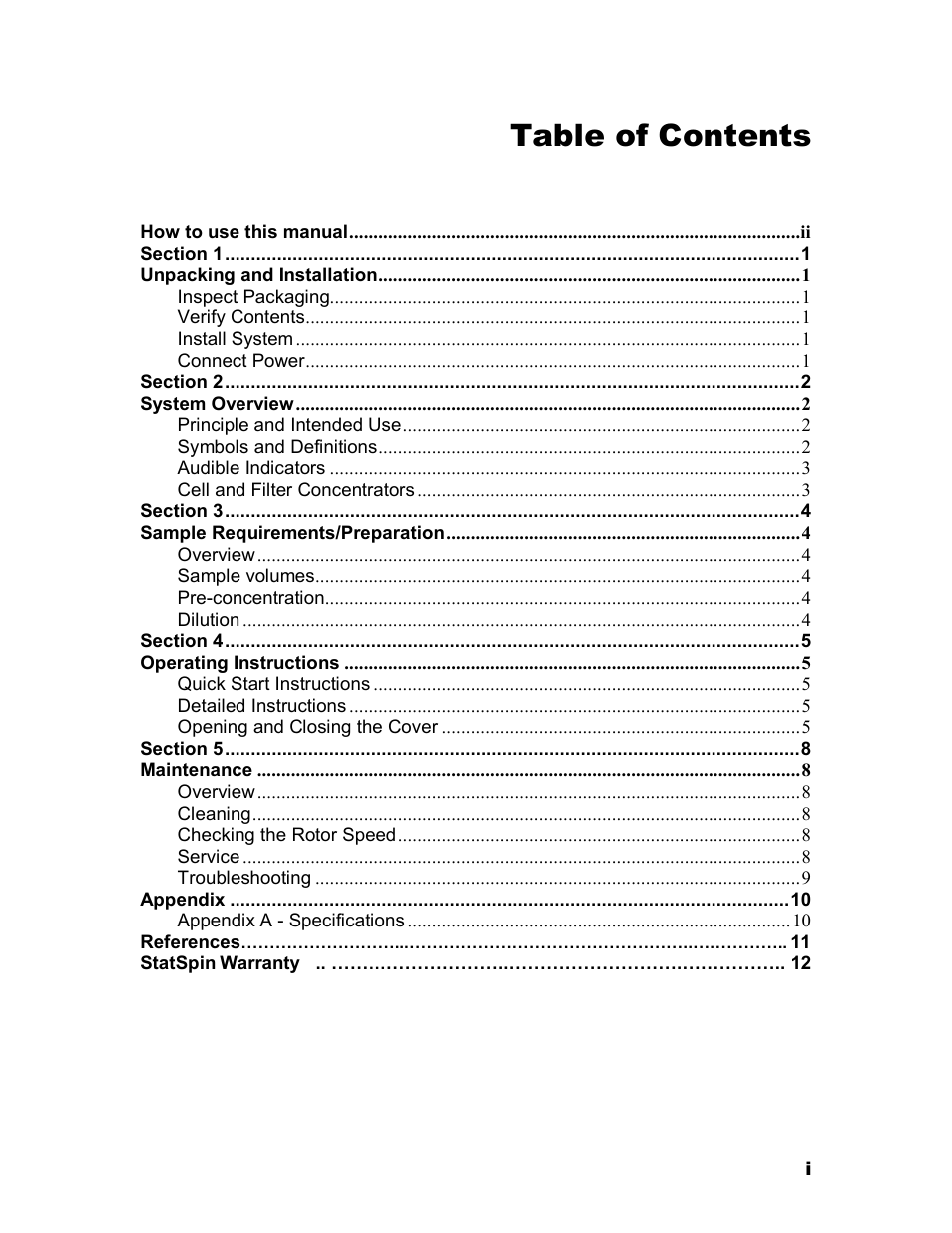 Iris Sample Processing StatSpin® CytoFuge 2 Compact Cytocentrifuge System User Manual | Page 3 / 16