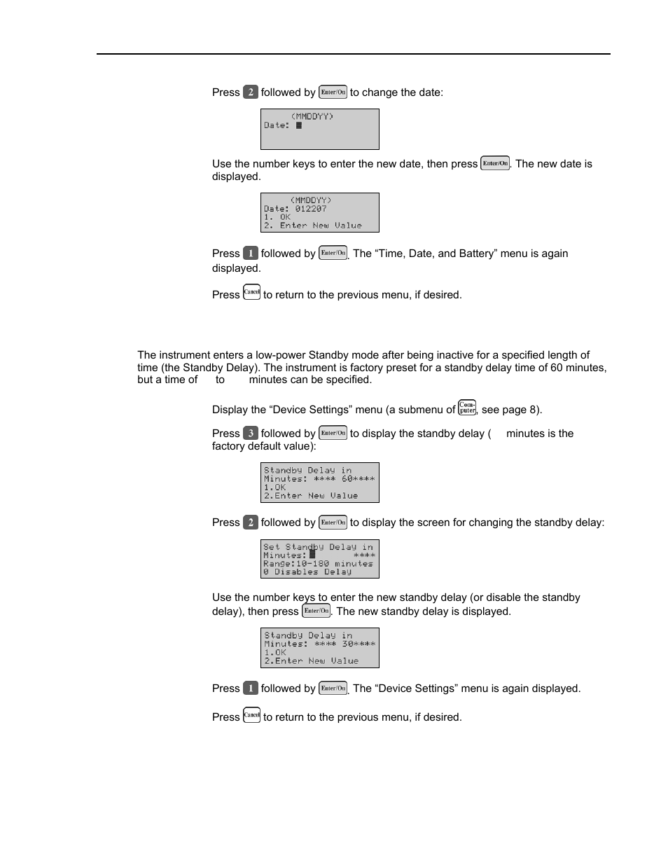 Setting the standby delay | ITC Avoximeter 1000E Whole Blood Oximeter User Manual | Page 23 / 82