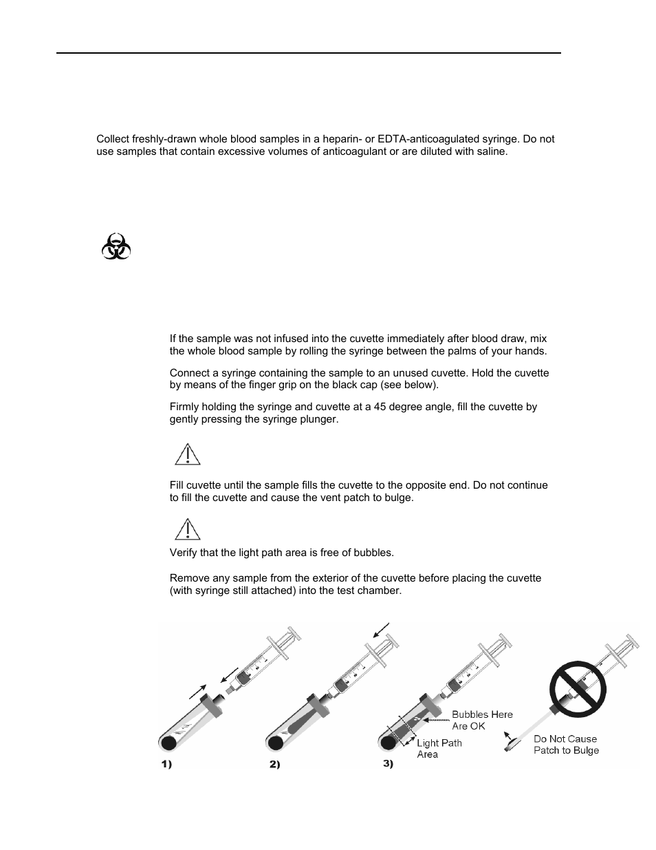 Sample collection and preparation, Sample collection, Sample preparation | ITC Avoximeter 1000E Whole Blood Oximeter User Manual | Page 34 / 82