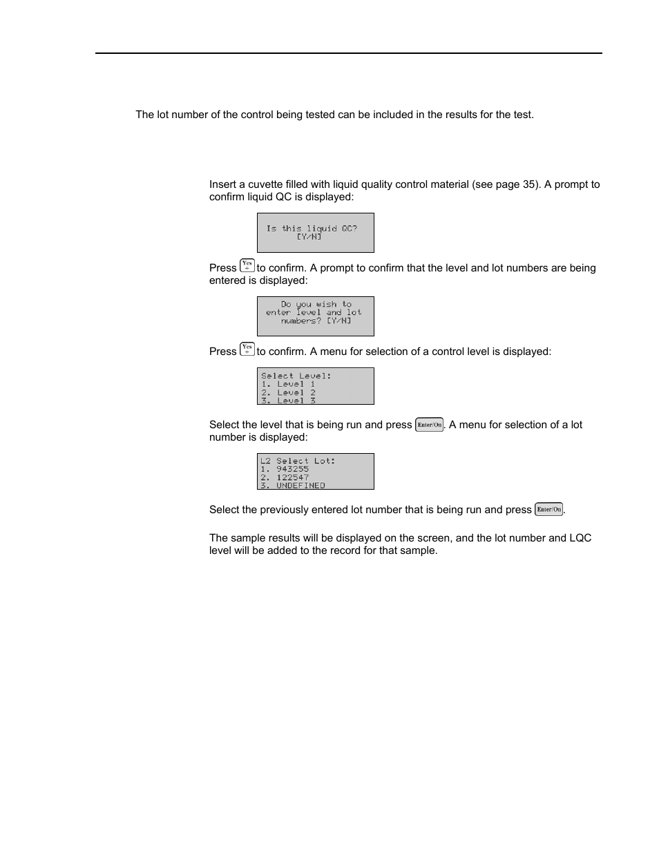 Tagging a liquid control test with a lot number | ITC Avoximeter 1000E Whole Blood Oximeter User Manual | Page 43 / 82