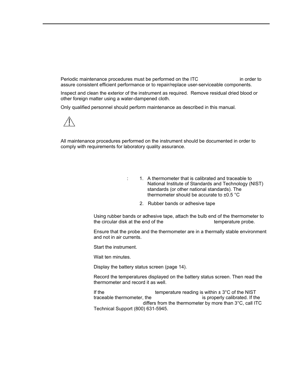 5 maintenance, Verification of instrument temperature, Aintenance | ITC Avoximeter 4000 Whole Blood CO-Oximeter User Manual | Page 57 / 78
