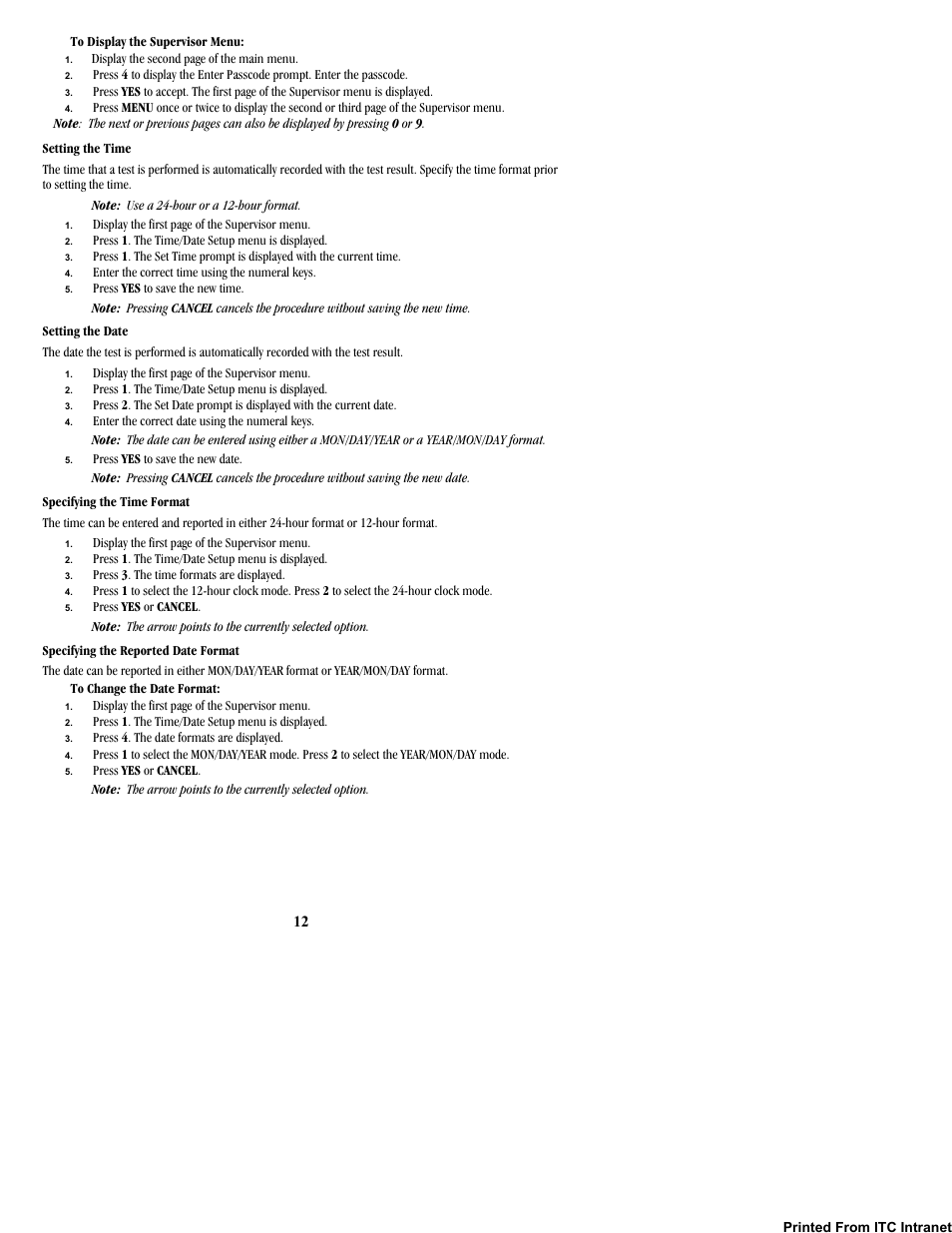 ITC Hemochron Response Whole Blood Coagulation System User Manual | Page 12 / 44