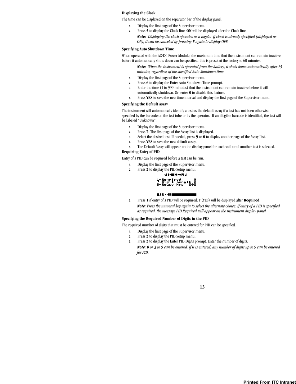 ITC Hemochron Response Whole Blood Coagulation System User Manual | Page 13 / 44