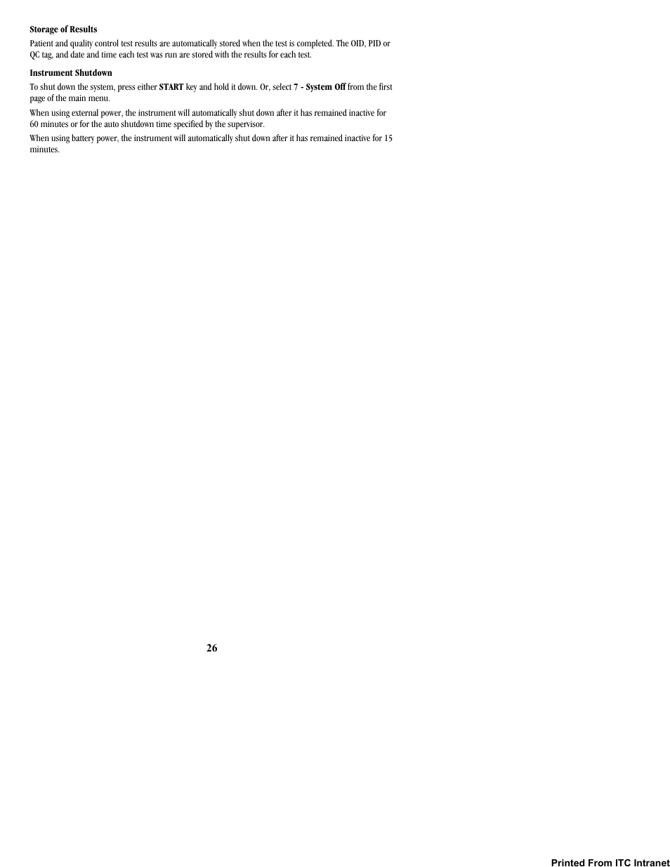 ITC Hemochron Response Whole Blood Coagulation System User Manual | Page 26 / 44