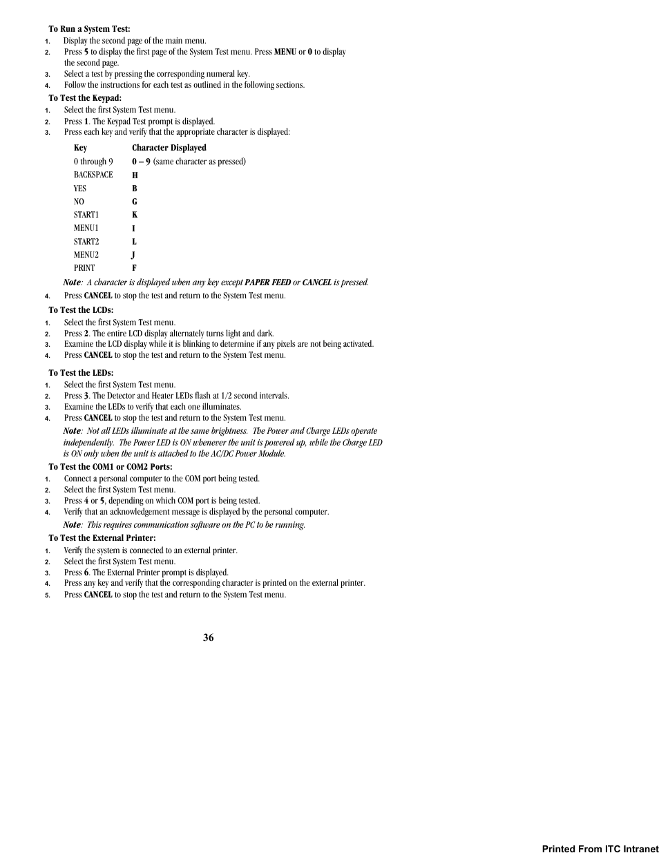 ITC Hemochron Response Whole Blood Coagulation System User Manual | Page 36 / 44