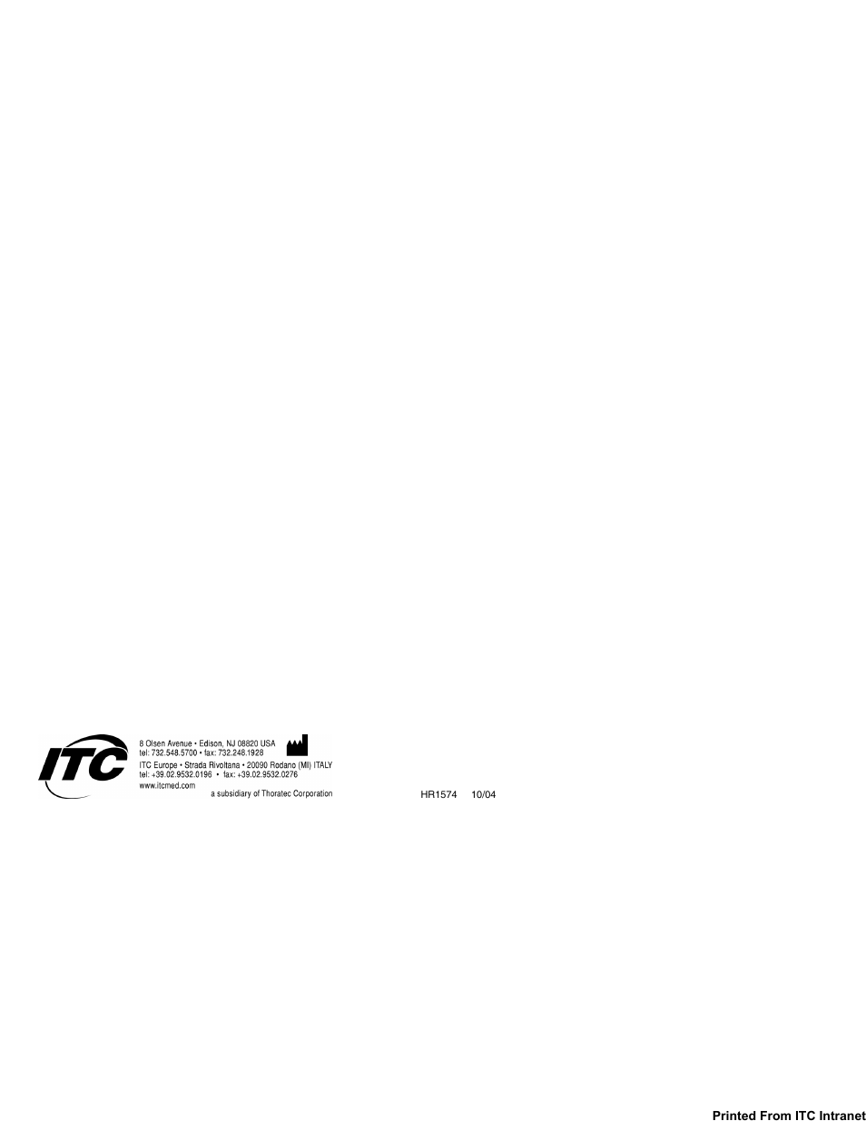 ITC Hemochron Response Whole Blood Coagulation System User Manual | Page 44 / 44