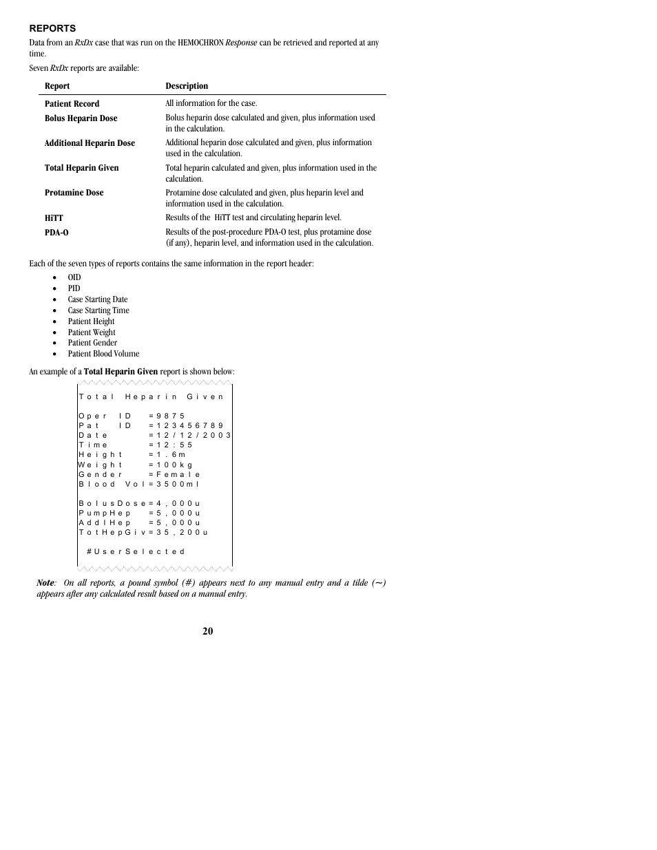 ITC Hemochron Response Whole Blood Coagulation System User Manual | Page 20 / 24