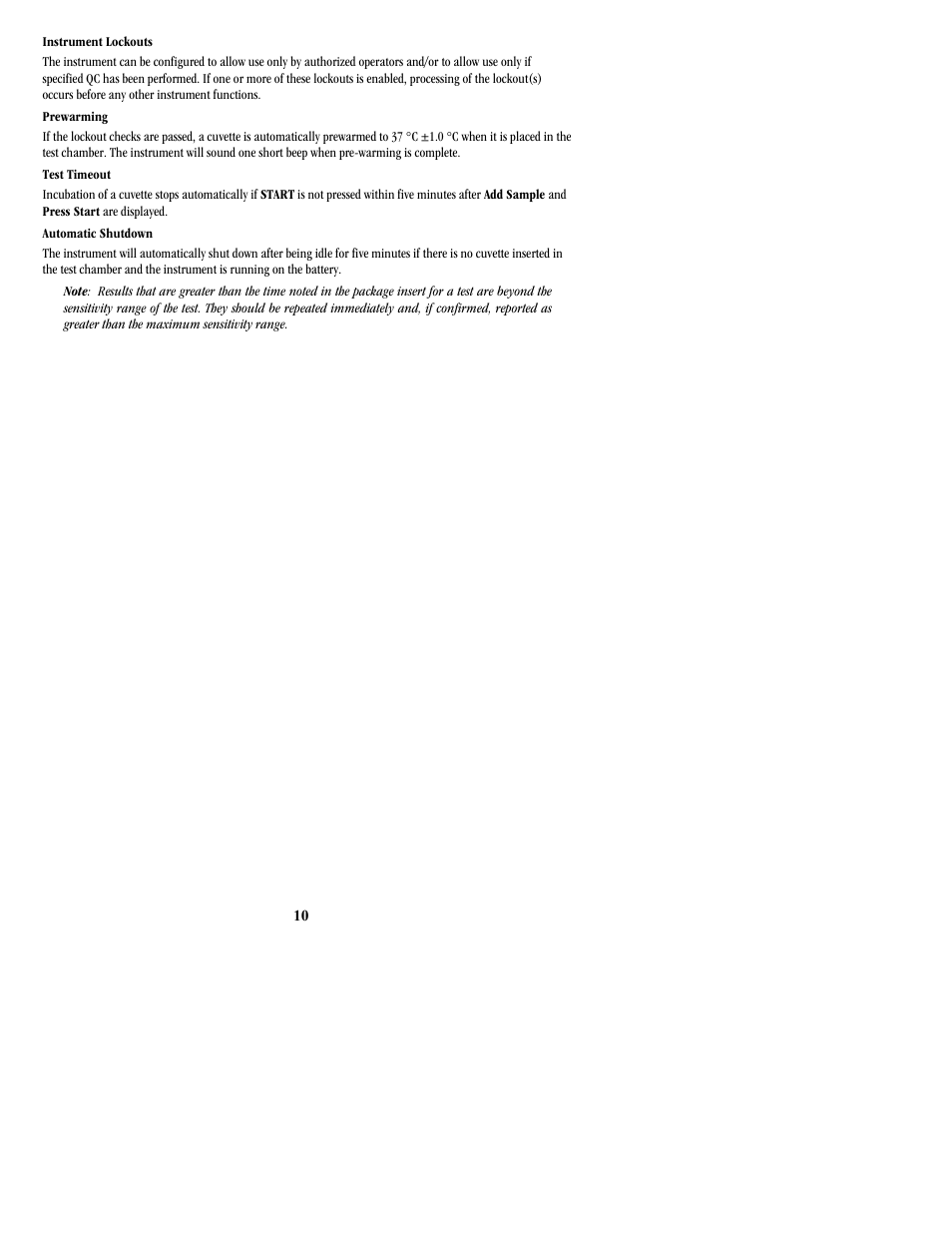 ITC Hemochron Signature Elite Whole Blood Microcoagulation System User Manual | Page 10 / 84