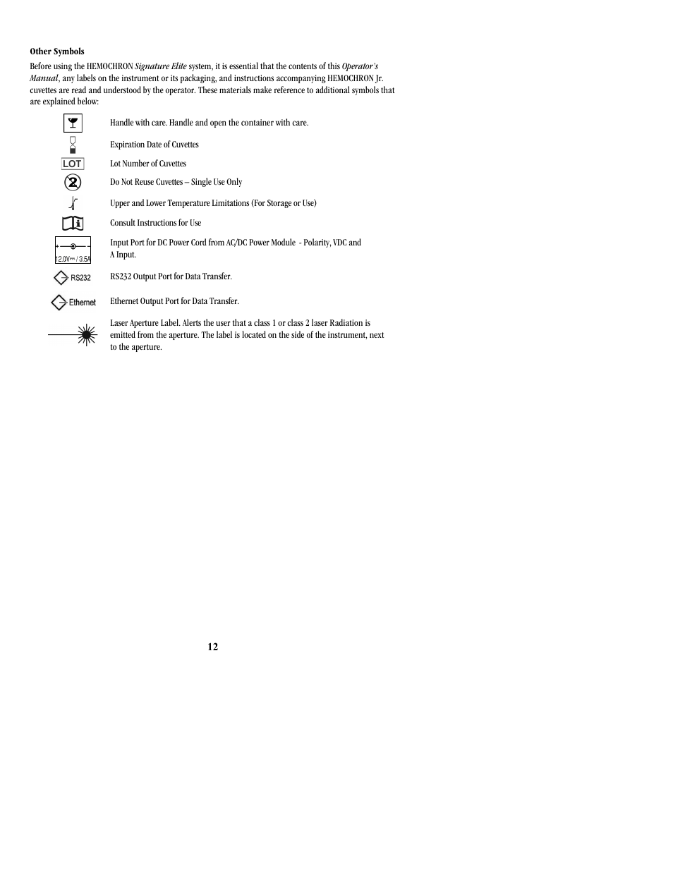 ITC Hemochron Signature Elite Whole Blood Microcoagulation System User Manual | Page 12 / 84