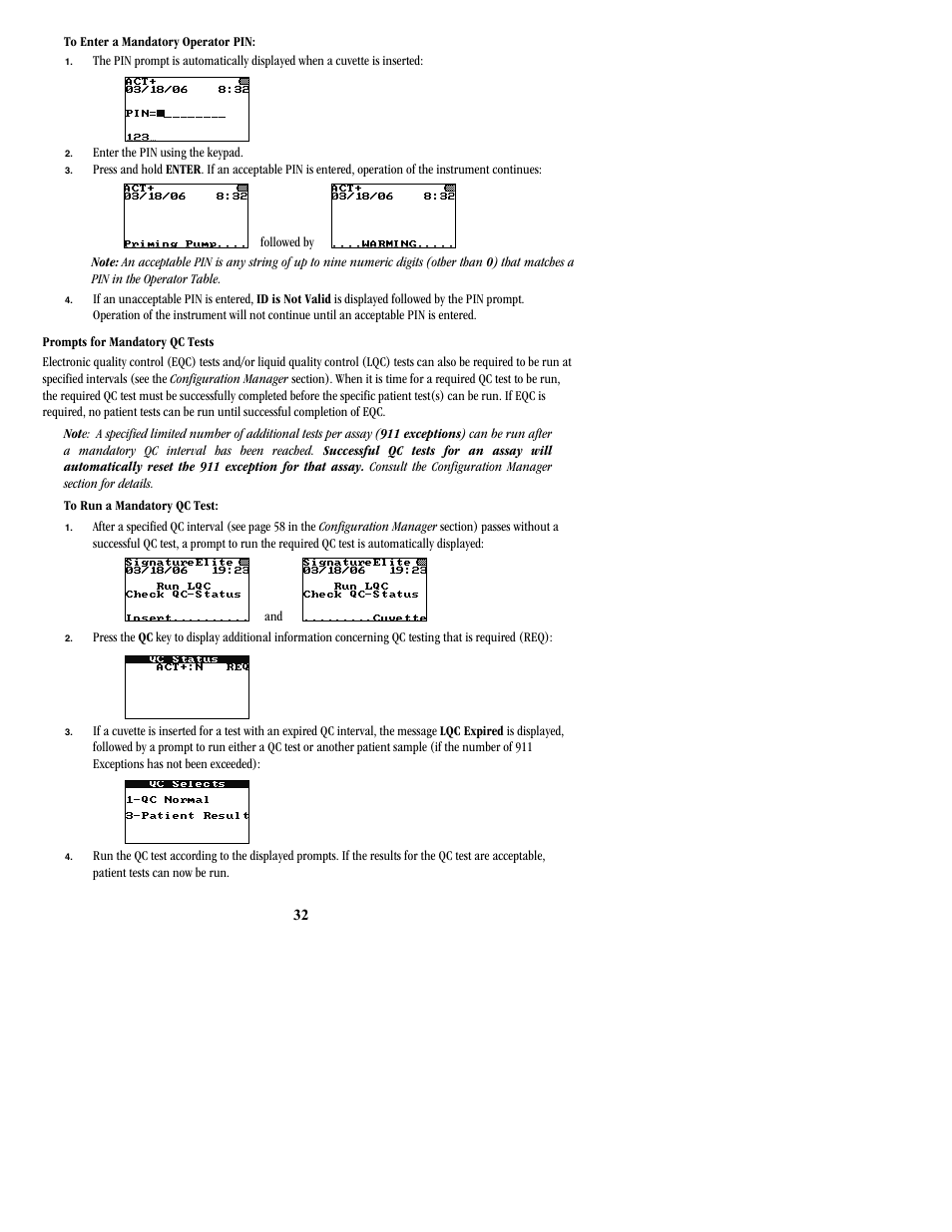 ITC Hemochron Signature Elite Whole Blood Microcoagulation System User Manual | Page 32 / 84