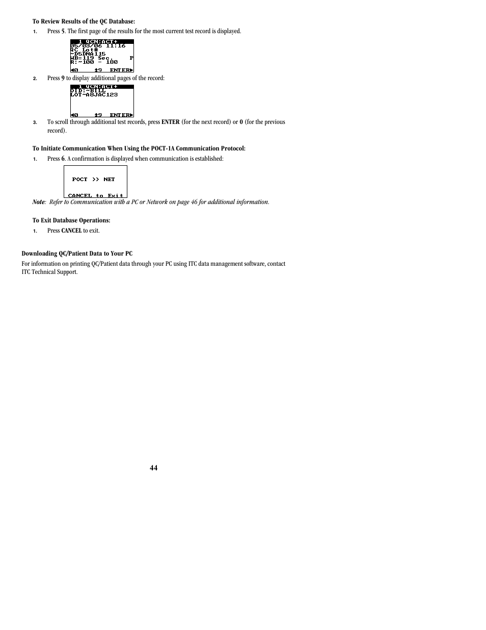 ITC Hemochron Signature Elite Whole Blood Microcoagulation System User Manual | Page 44 / 84
