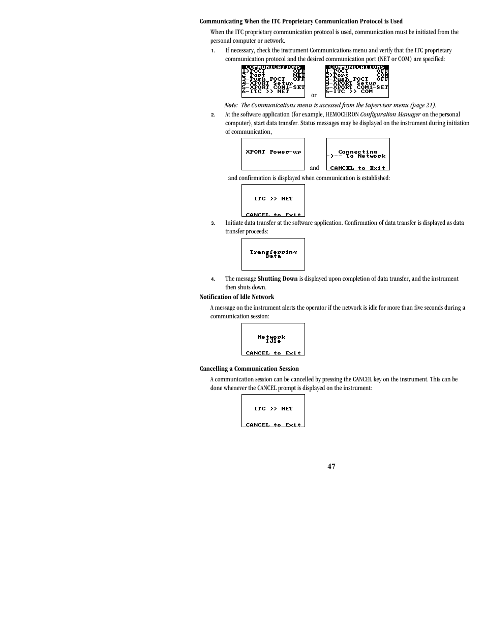 ITC Hemochron Signature Elite Whole Blood Microcoagulation System User Manual | Page 47 / 84