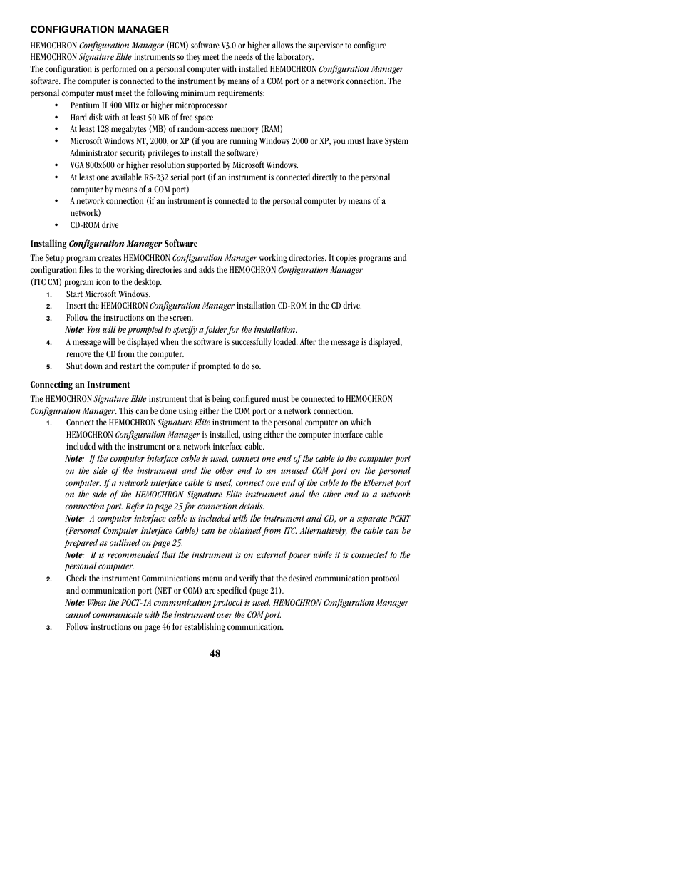 ITC Hemochron Signature Elite Whole Blood Microcoagulation System User Manual | Page 48 / 84