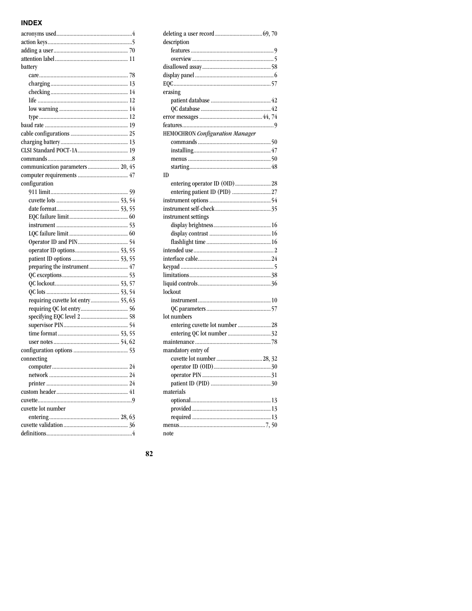 ITC Hemochron Signature Elite Whole Blood Microcoagulation System User Manual | Page 82 / 84