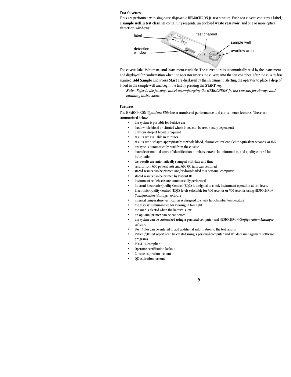 ITC Hemochron Signature Elite Whole Blood Microcoagulation System User Manual | Page 9 / 84