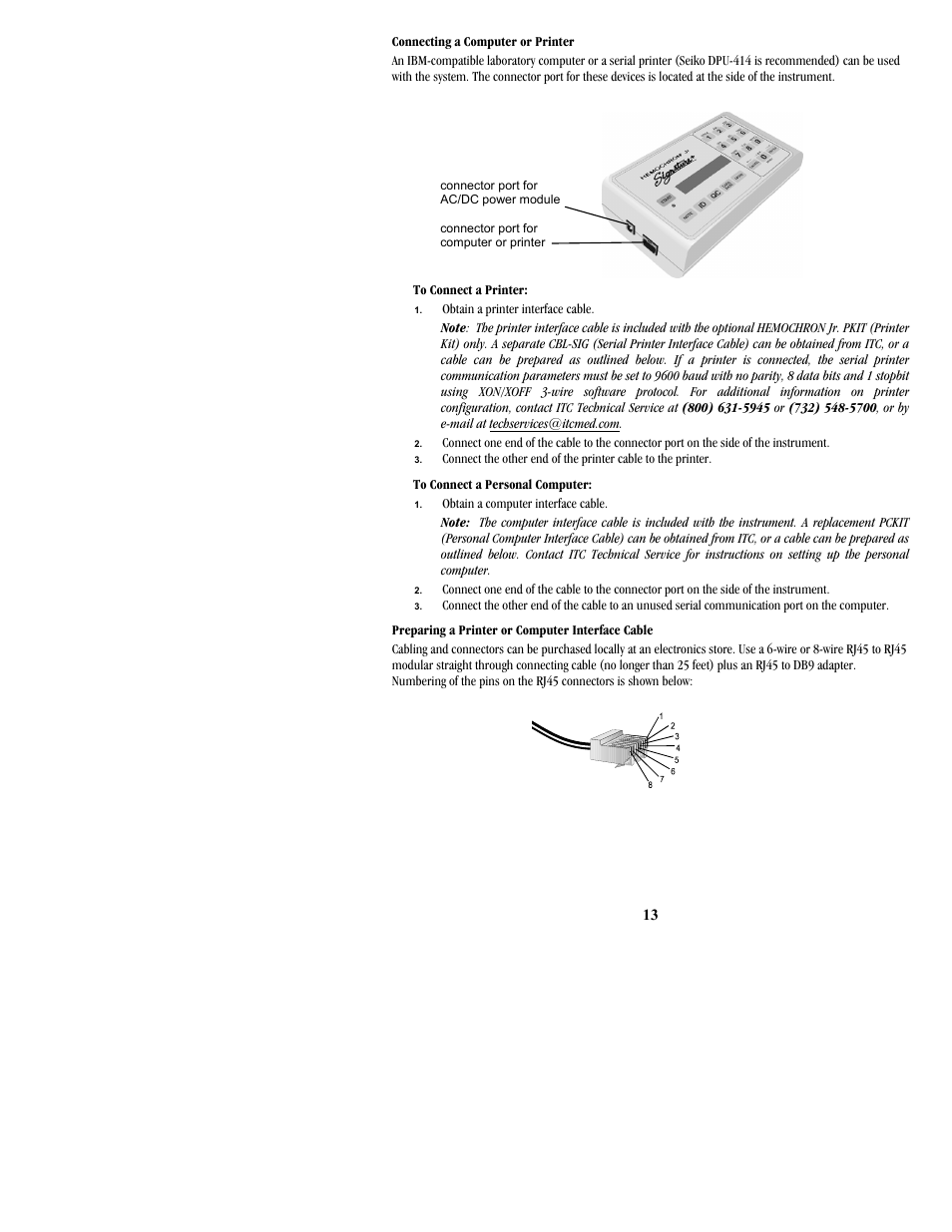 ITC Hemochron Signature+ Whole Blood Microcoagulation System User Manual | Page 13 / 52