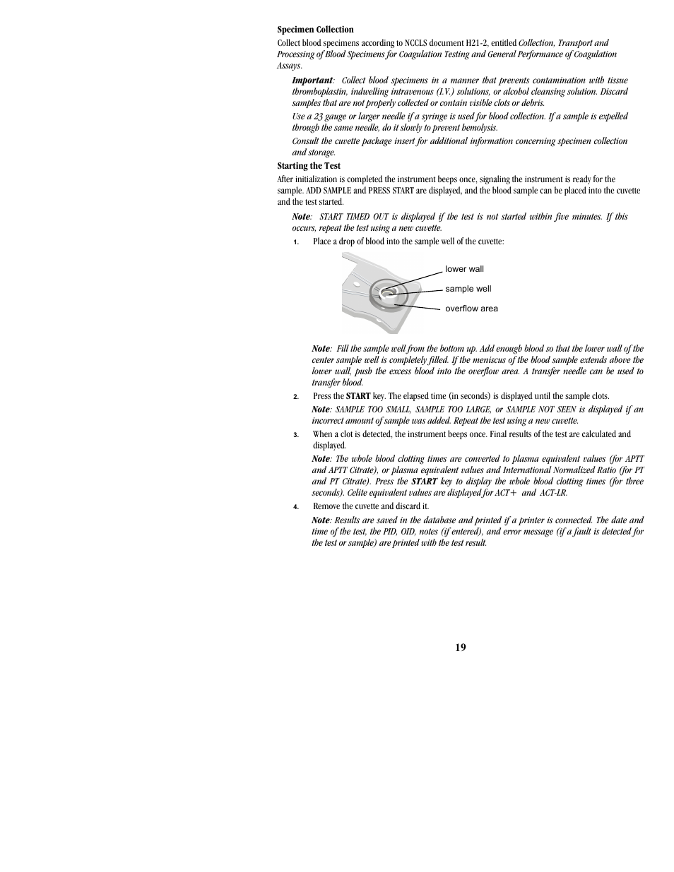 ITC Hemochron Signature+ Whole Blood Microcoagulation System User Manual | Page 19 / 52
