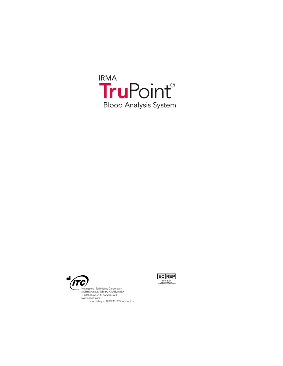 ITC IRMA TruPoint Blood Analysis System User Manual | 170 pages