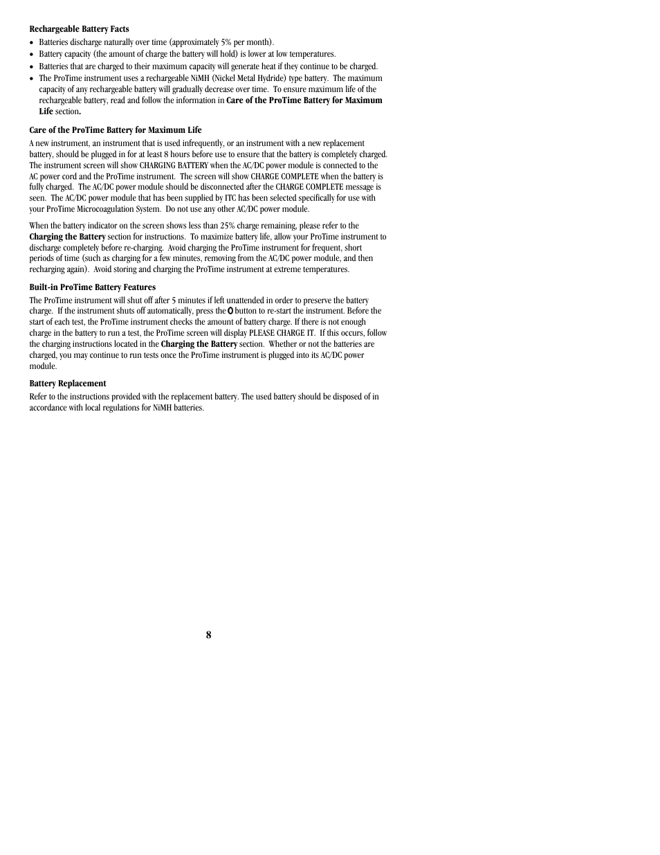 ITC ProTime Microcoagulation System User Manual | Page 8 / 40