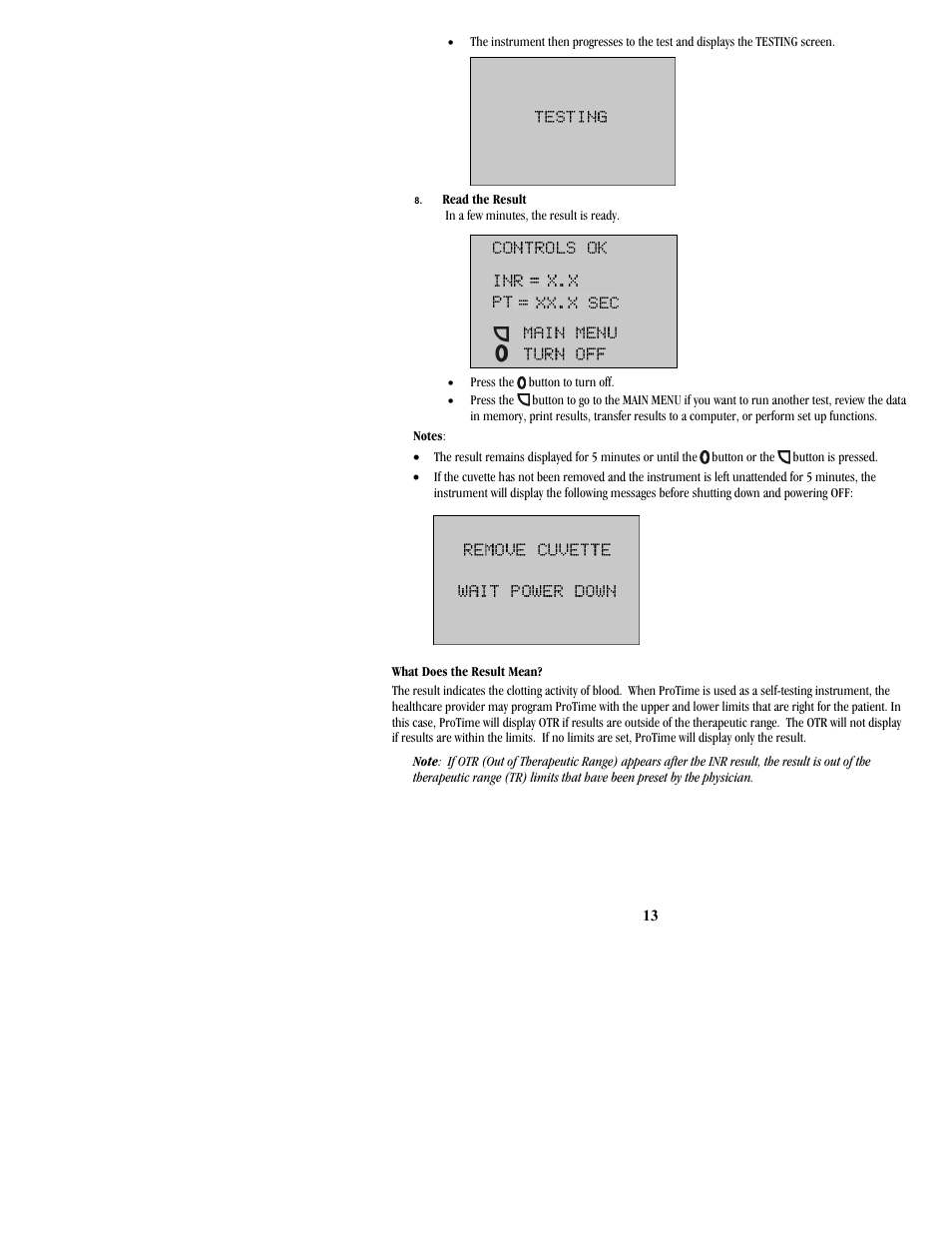 ITC ProTime Microcoagulation System User Manual | Page 13 / 36