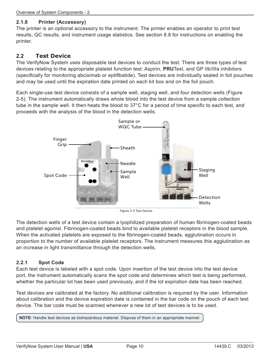 ITC VerifyNow System Platelet Reactivity Test User Manual | Page 14 / 104