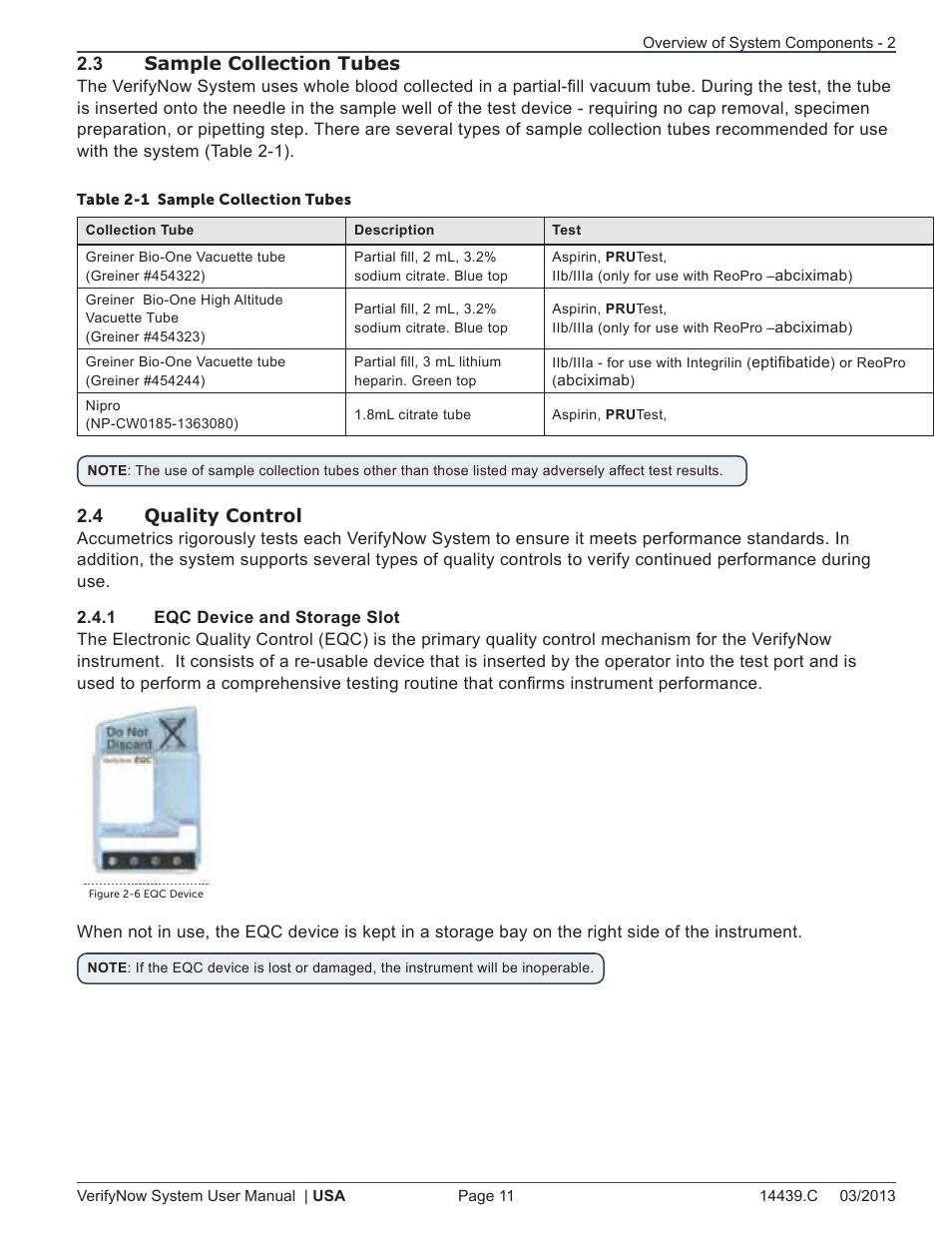 ITC VerifyNow System Platelet Reactivity Test User Manual | Page 15 / 104