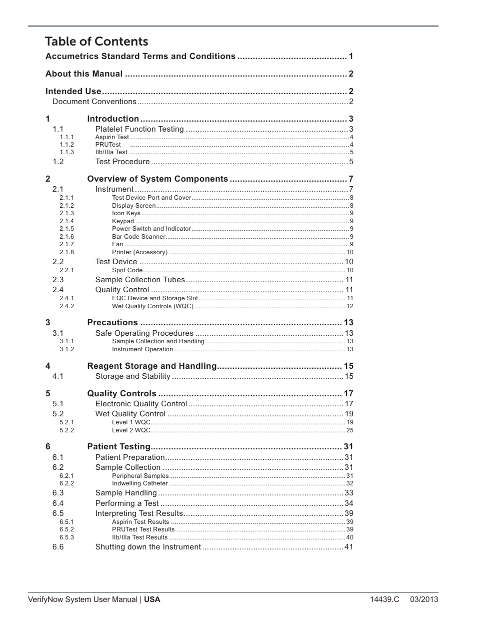 ITC VerifyNow System Platelet Reactivity Test User Manual | Page 2 / 104